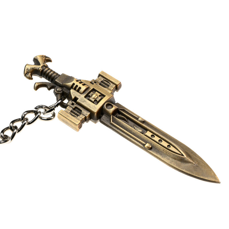 Starforged Warhammer 40K Custodes Sword & Shield Emperor of Mankind Adeptus Custode Men's Accessories Keychain Brooch